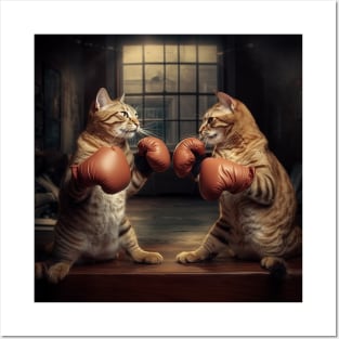 Cats Fight Posters and Art